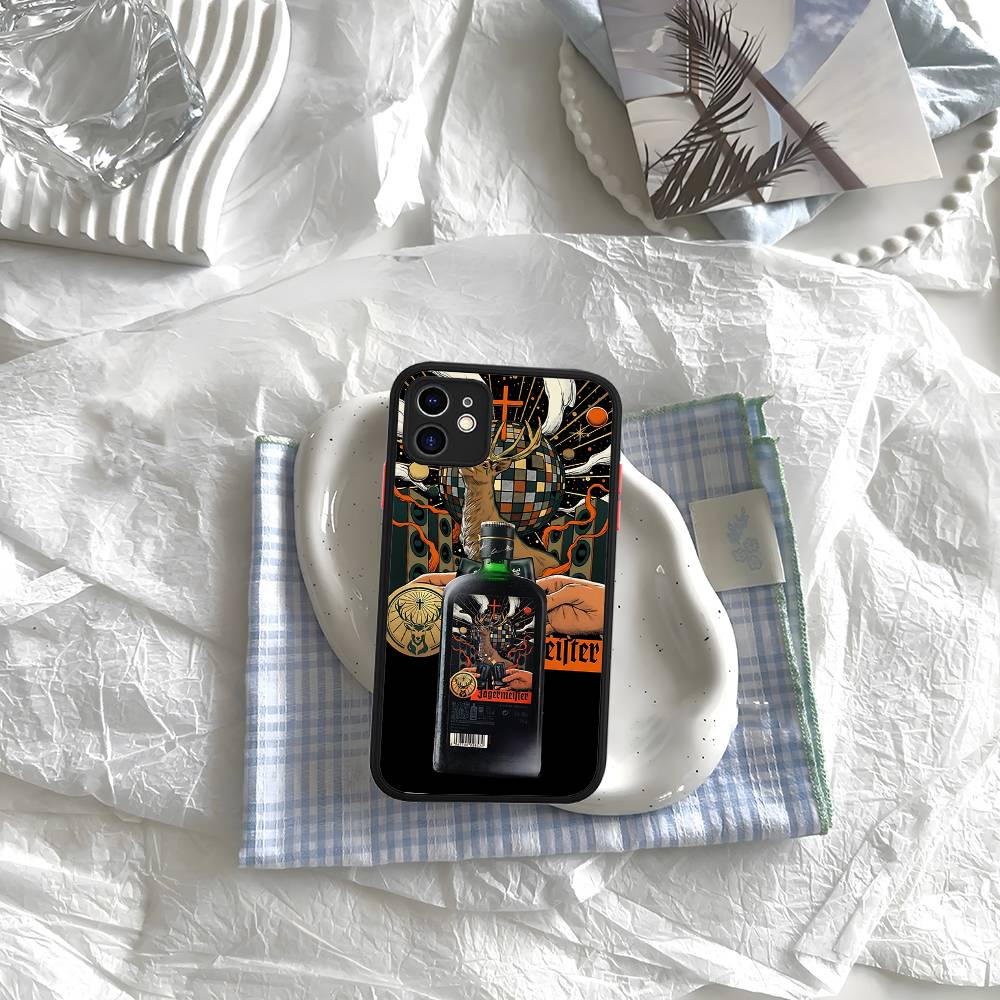 Hot J-JaegermeisterS For IPhone 15 16 Pro Max 11 12 13 14 XS XR X Plus 16E Matte Translucent Phone Cover