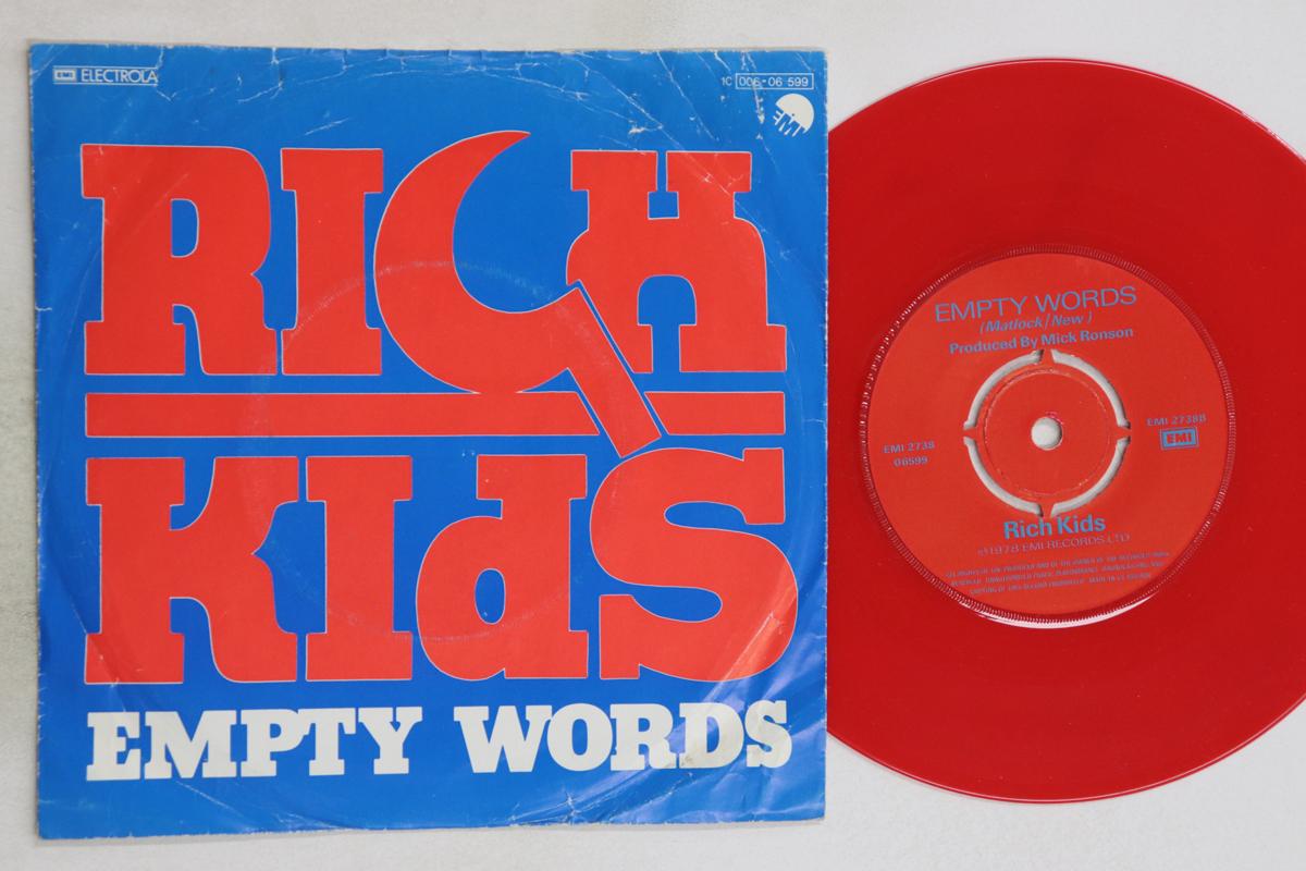 

7inch Record RICH KIDS - Rich Kids / Empty Words 1C00606599 EMI 1978 Germany Rock Used