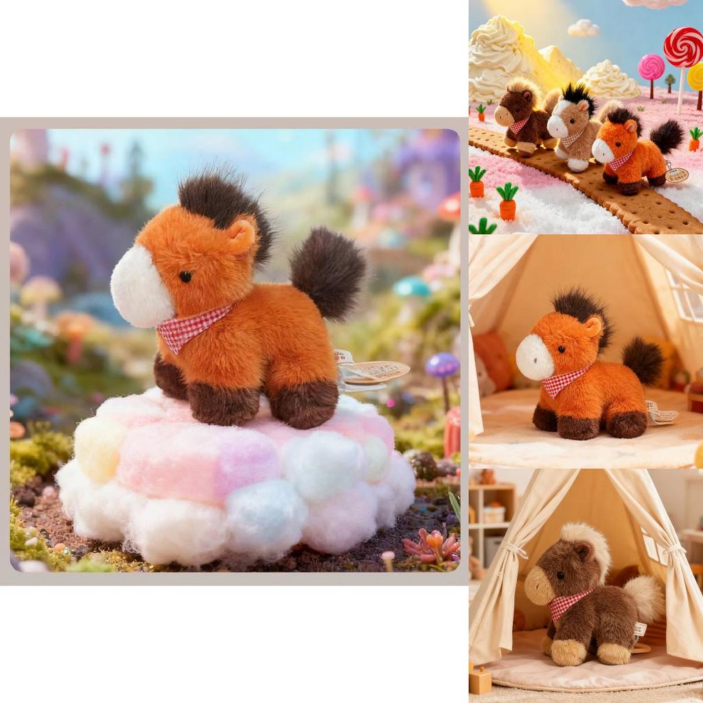 Animal Plush Pony With Lightweight Design Suitable For Children Playtime