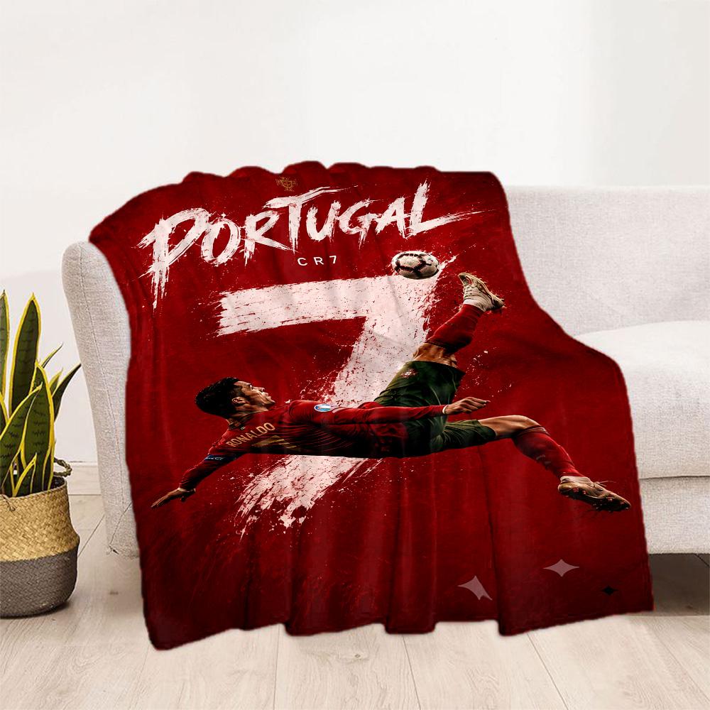 Ronaldo's Crz Football Legends Blanket Ultra-Soft Great for Sofa Livingroom Seaside Four Seasons Universal Modern Gift for Travel Home Birthdays
