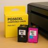 2 Cartouches Compatibles CANON PG-560XL CL-561XL Pixma TS 5300 à TS 7451 &amp; Pixma TS 5350a à TS 7451a &amp; Pixma TS 5350i à TS 7451i