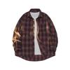 Camicia a quadri da uomo a maniche lunghe Giacca larga Camicia da uomo e da donna Versatile Bella Camicia pelosa da uomo