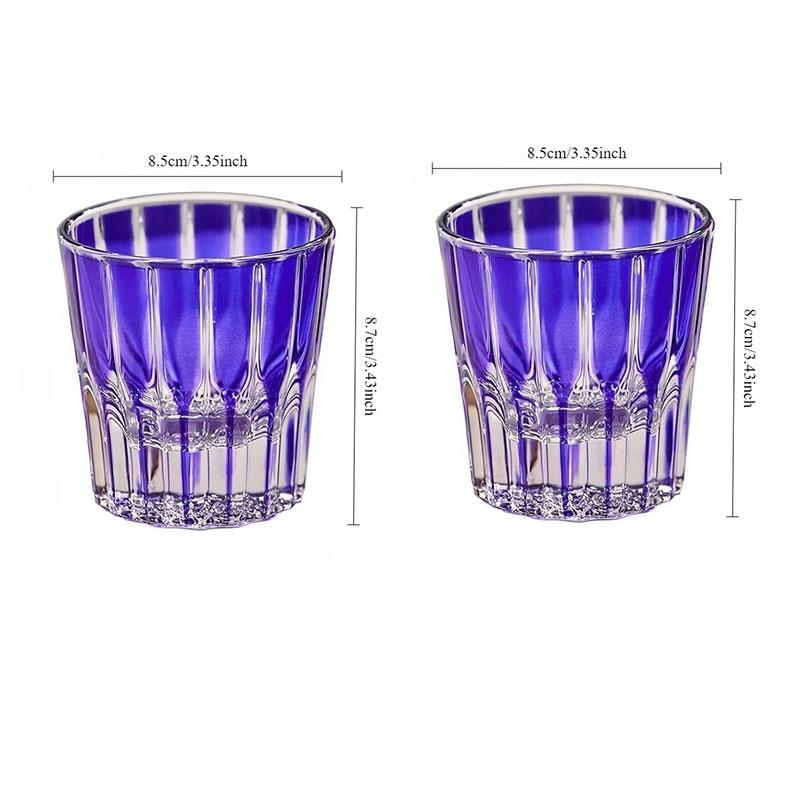 200ml Luxury Carved Whiskey Glass Exquisite Drinking Glasses Creative Cocktail Glass Multi Colored Wine Glass Bar New Year Gifts