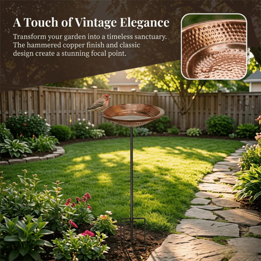 Rust-Proof Bird Bath Bowl Easy To Clean Patio Yard Lawn Decor Bird Feeding Bowl Home Garden