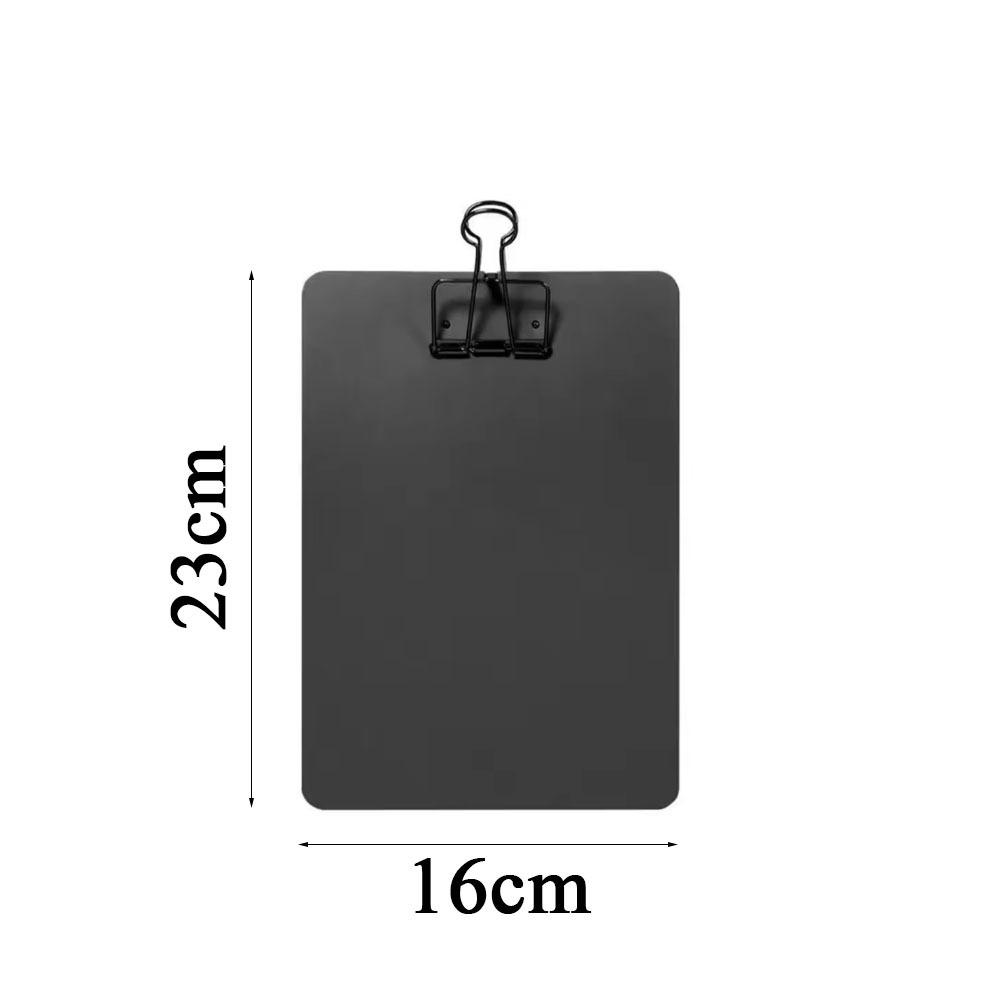 

Multifunctional Metal Clipboard Clip Hangable Collect Book Clips Office Stationary Black-A5