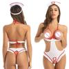 Hot Sexy Sheer Nurse Roleplay Underwear Women Sexy Lingerie Short Bodycon Dress Erotic Nurse Cosplay Uniform Sexy Game Set