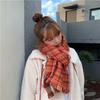 Imitation Cashmere Scarf Winter Women Christmas Present Double Face Red Plaid Shawl Thick Warm Gift For Youth Students