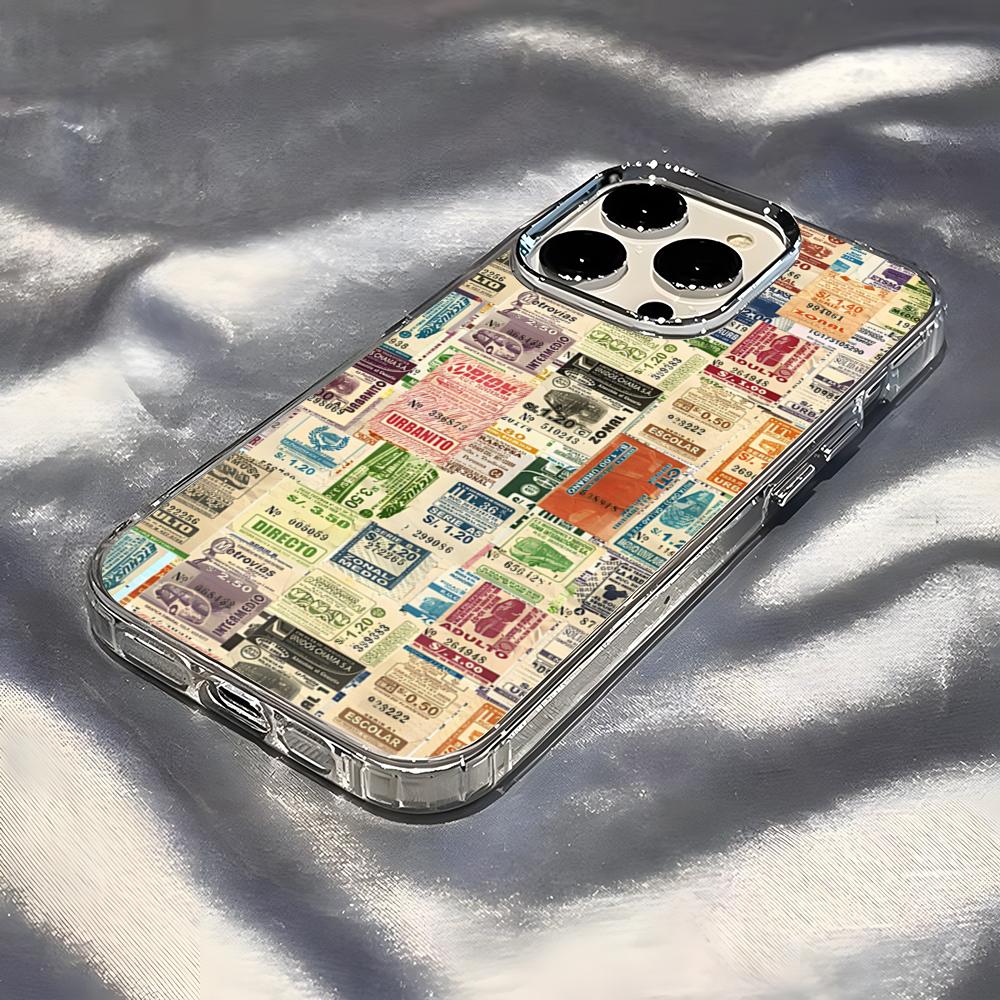 Latest Retro Stamp Creative Designs Phone Case For IPhone 17 Pro Max 16 15 14 Pro Max IPhone 13 Pro Max 11 Plus Transparent Cove