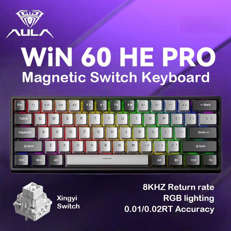Aula WIN60 HE Wired Connection Magnetic Axis Keyboard RT Custom Mechanical Keyboard for E-sports Games 8K Polling Rate