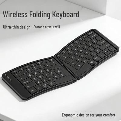 Ultra-Thin Foldable Wireless Bluetooth Keyboard for Tablets & Laptops - Silent, Portable, Compact Design