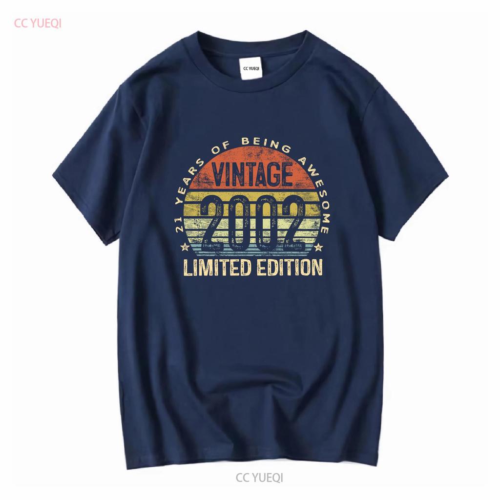 Vintage 2002 Limited Edition 21 Year Old s 21st Birthday T Shirt long or short sleeves vintage Washed Stylish Comfortable