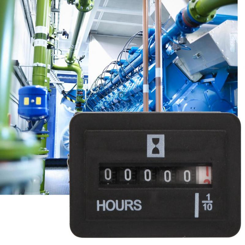 10V-80V AC//DC 99999.9 Hours Quartz Hour Meter For Engine Generator Time Counting