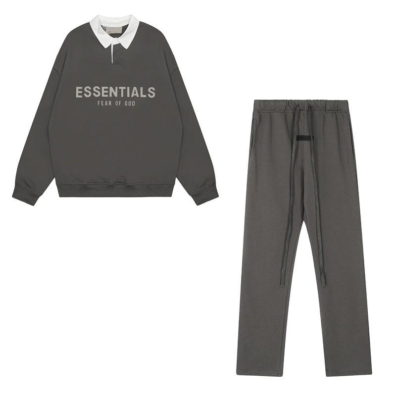 Unisex Bavlněný Streetwear Set: Mikina bez kapuce s grafickým potiskem písmen Volné kalhoty Podzim