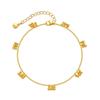 Minimalistisches 18 Karat Vergoldetes Verstellbares Rundperlen Damen Fußkettchen