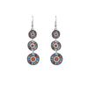 Bohemian Ethnic Style Oval Earrings, Retro Tourist Attractions Ethnic Minority Fringed Beaded Earrings