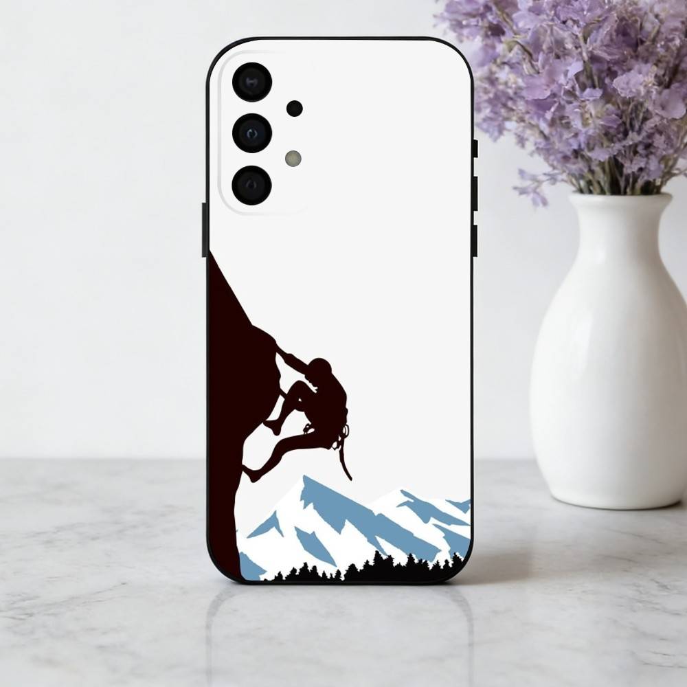 R-Rock C-Kletterwand Kunst Handyhülle Für Samsung Galaxy A73,A72,A71,A70,A53,A52,A51,Andere Weiche Schwarze Hülle