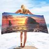 Sunrise Bath Towel Large Soft Lightweight Bath Sheet Blanket Sand Towel Beach Blanket Sand Free-Microfiber Quick Dry Pool Towel