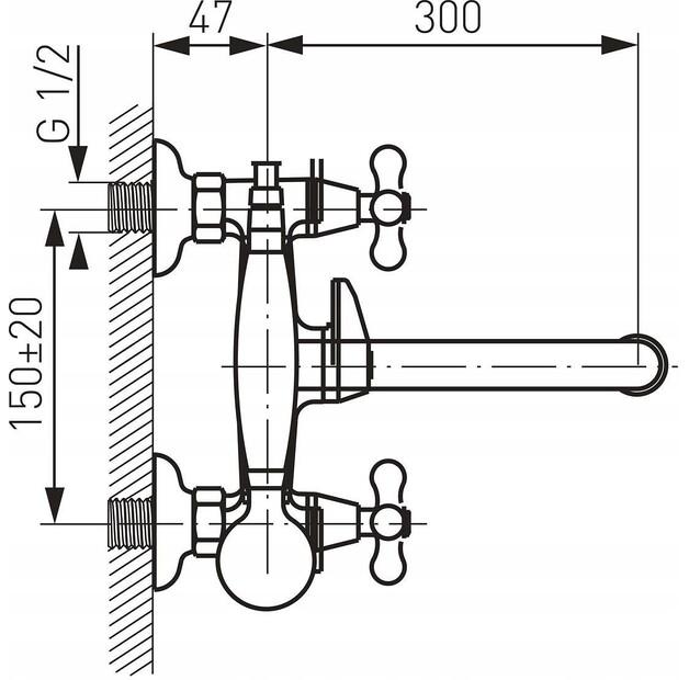 Mischbatterie Ferro Retro Chrom XR11A