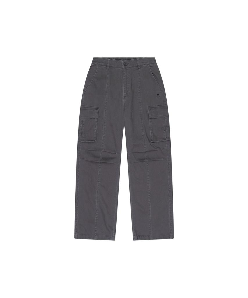 AAKAM Washed Semi Wide Cargo Pants (Gray)