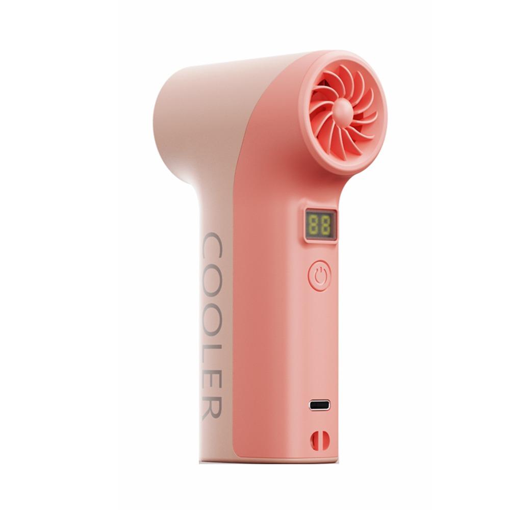 5 Speed Wind Handheld Cooling Fan LED Display Electric Fan Portable Turbo Fan  Outdoor Camping