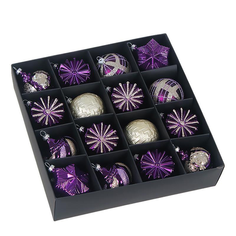 2026 Irregular Painted Electroplated Christmas Balls - 6cm, 24pcs Set for Creative Tree Ornaments.