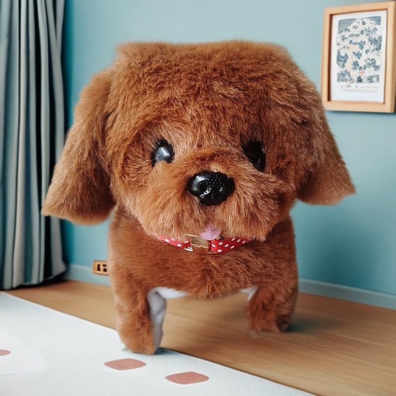 Interactive Walking & Barking Plush Puppy Robot Toy