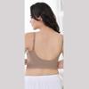 Women'S Basic Sports Bra Scoop Neck Wireless No Padding Bralette Ultra Comfortable Soft Smoothing Seamless Sexy Backless Tank Top Lingerie