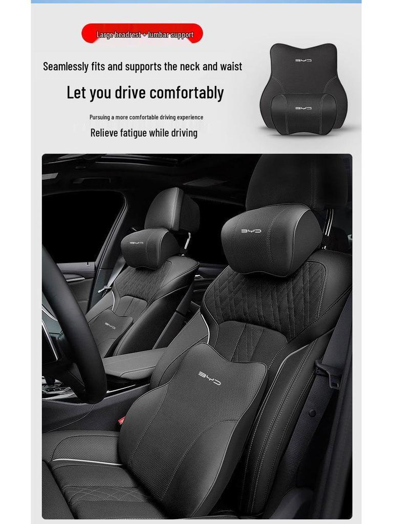 BYD Dolphin Car Headrest Lumbar Support for Qin, Song, Yuan PLUS, Pro Tang EV, Han DM, Destroyer.