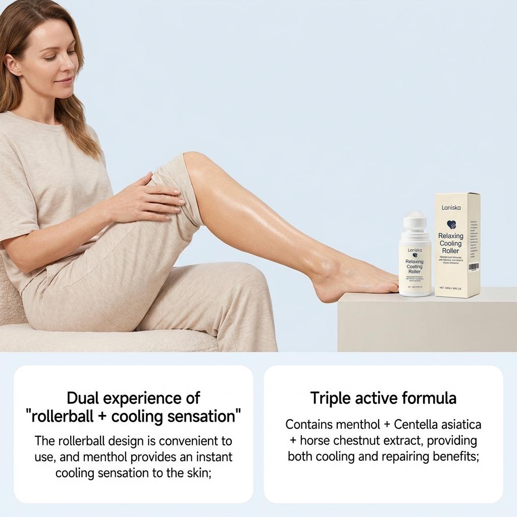 Laniska Cool Rolling Ball Essence - Comfortably Cares for Your Skin, Moisturizing and Hydrating, Refreshing and Convenient Rolling Ball Essence