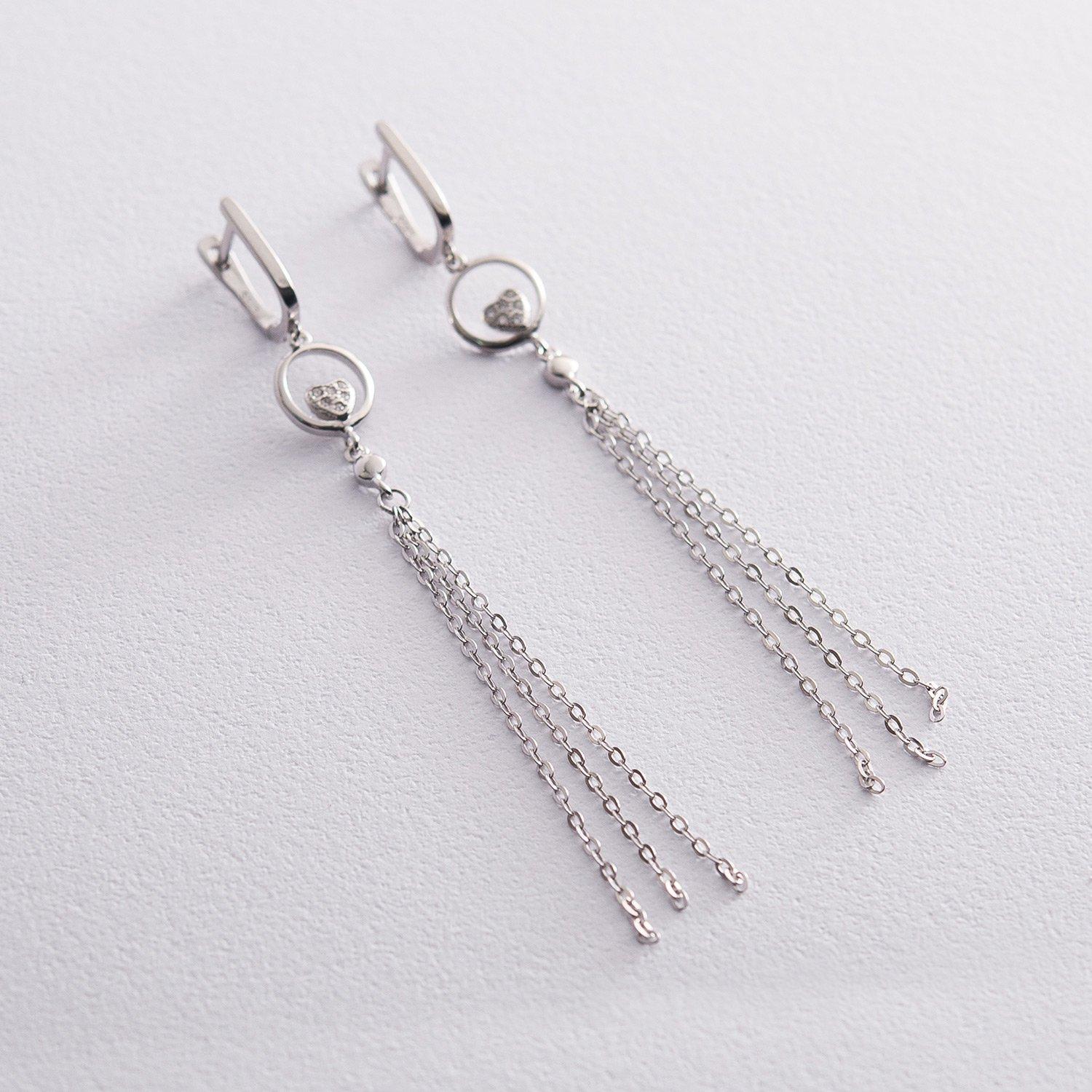 

Срібні сережки з сапфірами (фіаніт) Oniks срібний