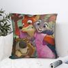 Zootopia 2 Film Throw Pillow Cover Polyester Throw Pillow Animated Comedy , Novelty Pillowcover Home Decor