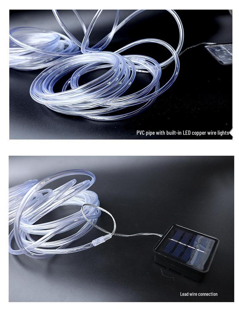 Wasserdichte Outdoor Bunte Kupfer Solar Lichterkette Röhrenlichter