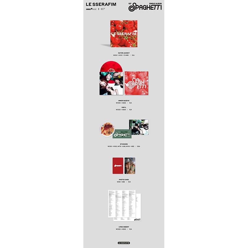 [Pre-order] LE SSERAFIM 1st Single Album [SPAGHETTI] LP VER.