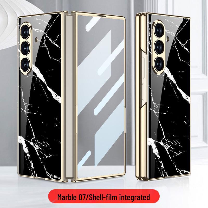 Samsung Z Fold7 Marble Folding Case: Stylish & Trendy Glass Cover for Women