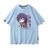 Summer Cartoon Ghost Killing Blade Summer Anime Cotton Cartoon Printing New Unisexs and Womens Casual Round Neck Short Sleeve