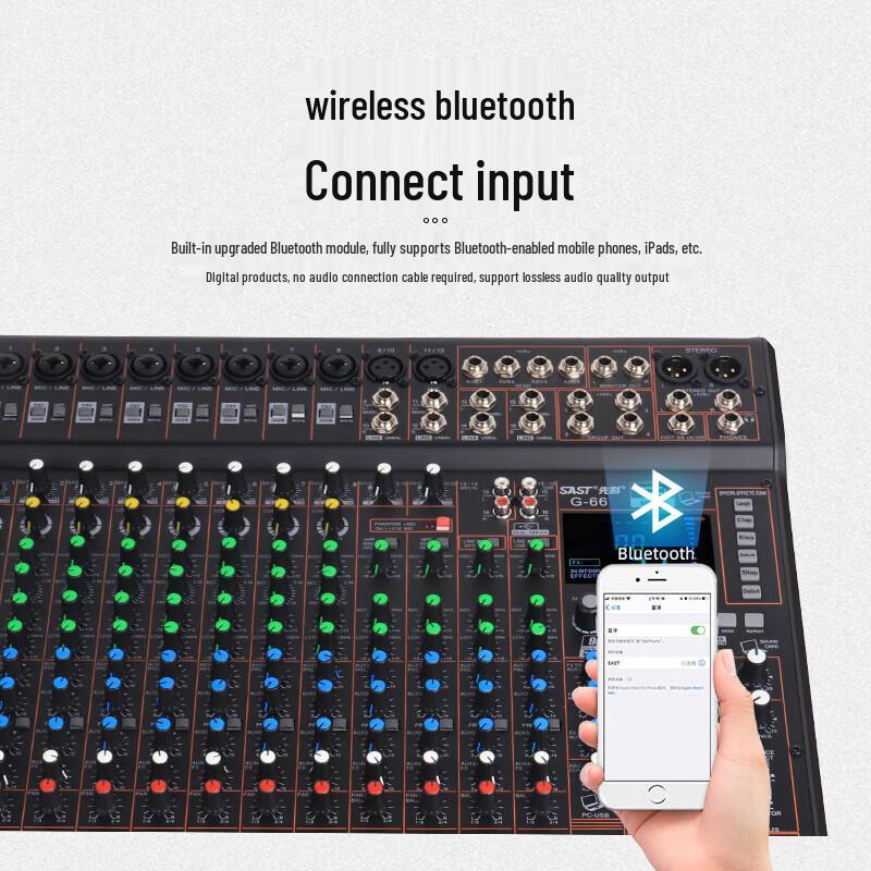 SAST G66 Professional 16-Channel Audio Mixer Console CN plug (adapter included)