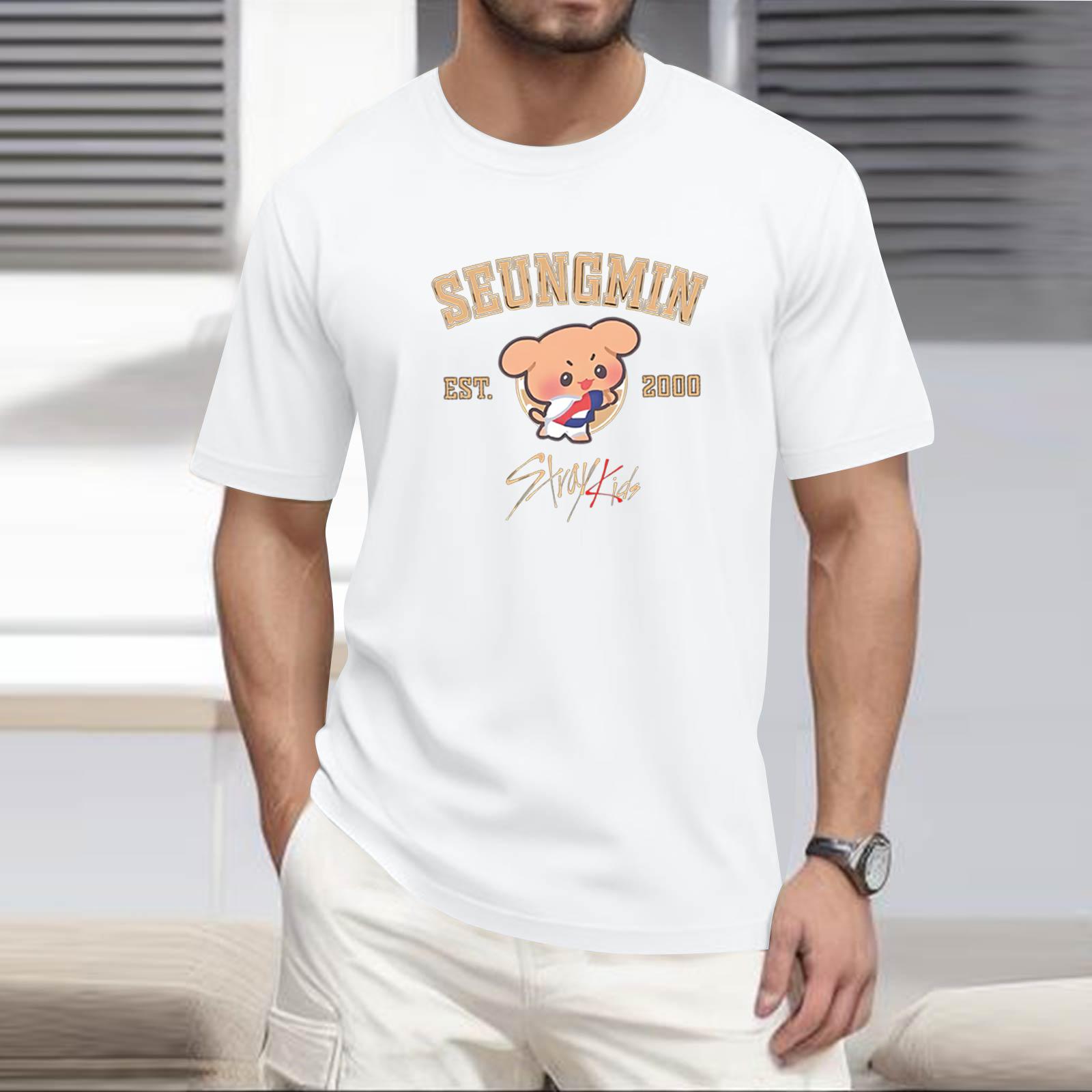 

Мужская модная футболка, уличная повседневная одежда с коротким рукавом XL белый