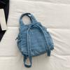 Bolso de Mezclilla Bordado Estampado Bolso Grande de Hombro Cruzado