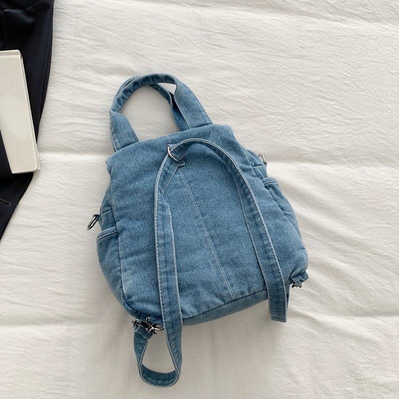 Bolso de Mezclilla Bordado Estampado Bolso Grande de Hombro Cruzado