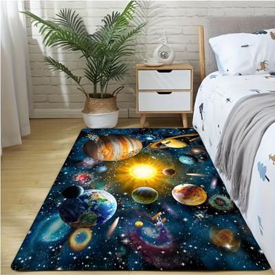 1 Pieza Alfombras de Cocina Antifatiga, Estampado con Tema del Universo, Impermeable, Antideslizante, Gruesa Acolchada, Alfombrilla de Cocina Resistente para Comodidad al Estar de Pie para Cocina