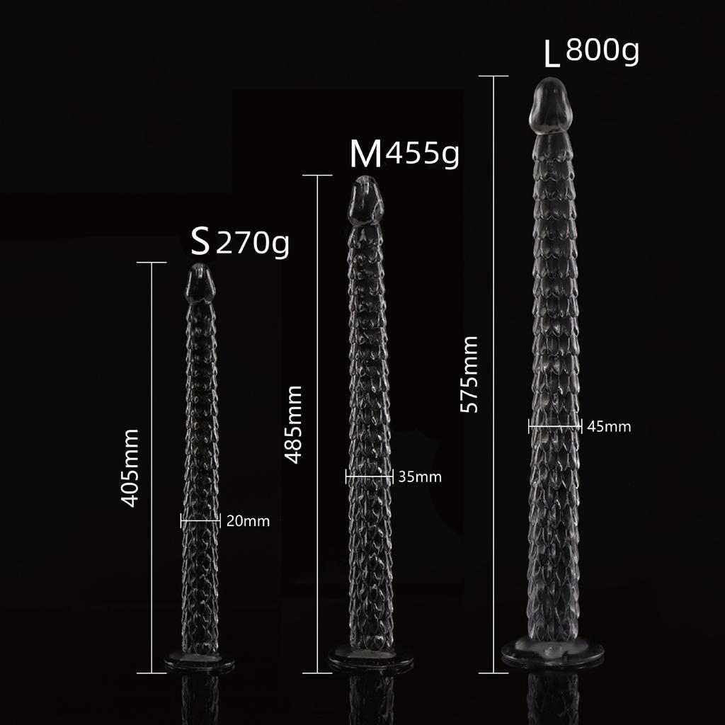 Deep Transparent Dragon Whip Dildos Female Climax Masturbation Device Soft Chrysanthemum Anal Massage Stimulating Sex Toys