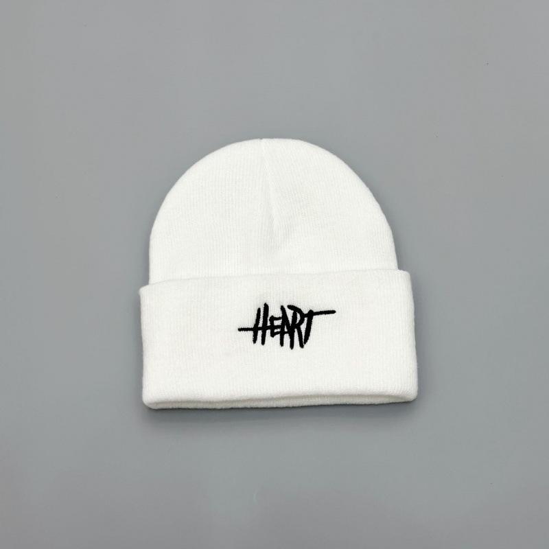 

Вязаная шапка мужская осенне-зимняя с вышивкой букв, шерстяная шапка в стиле хип-хоп, модная, для пары, универсальная, с защитой ушей, шапка от холода для головы