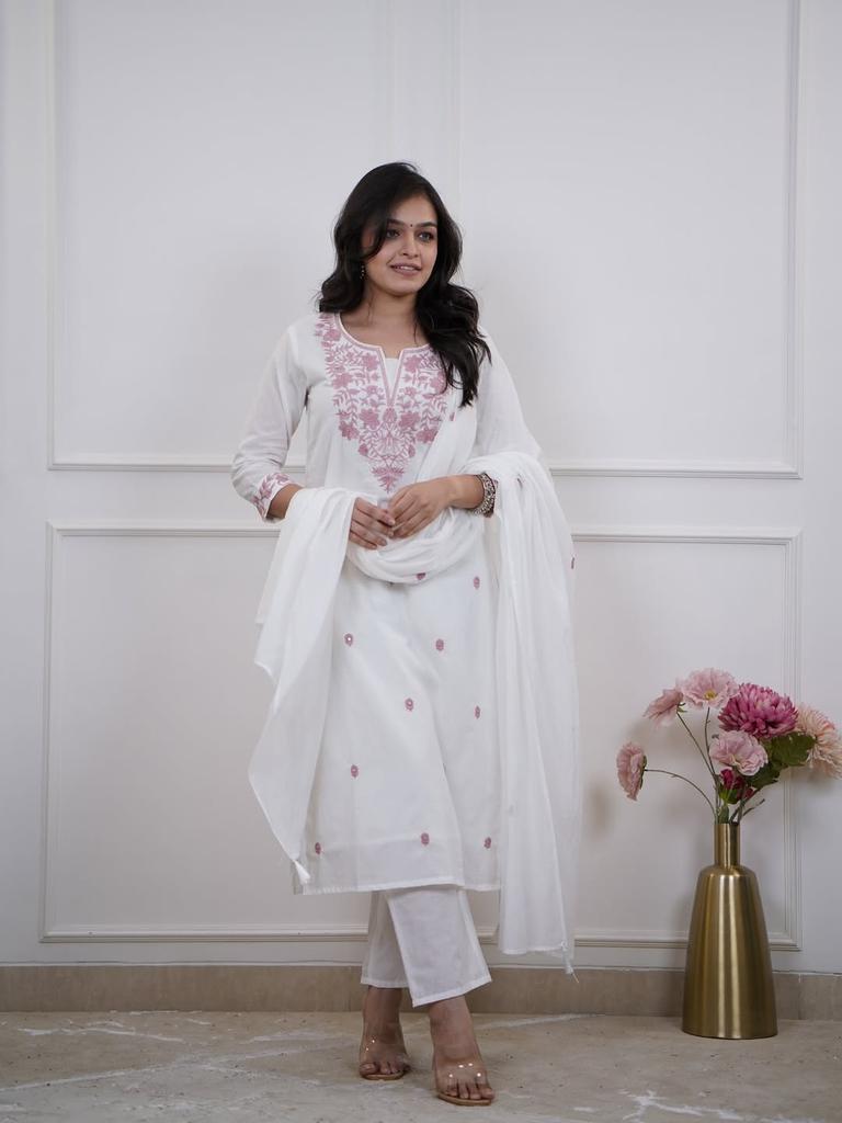 Women Bollywood Kurta Pant Dupatta Set Indian Bollywood Top Tunic Kurti Salwar Suit Dress