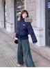 Winter new short fur collar hooded down jacket women's waist and thin high-end warm American jacket tide