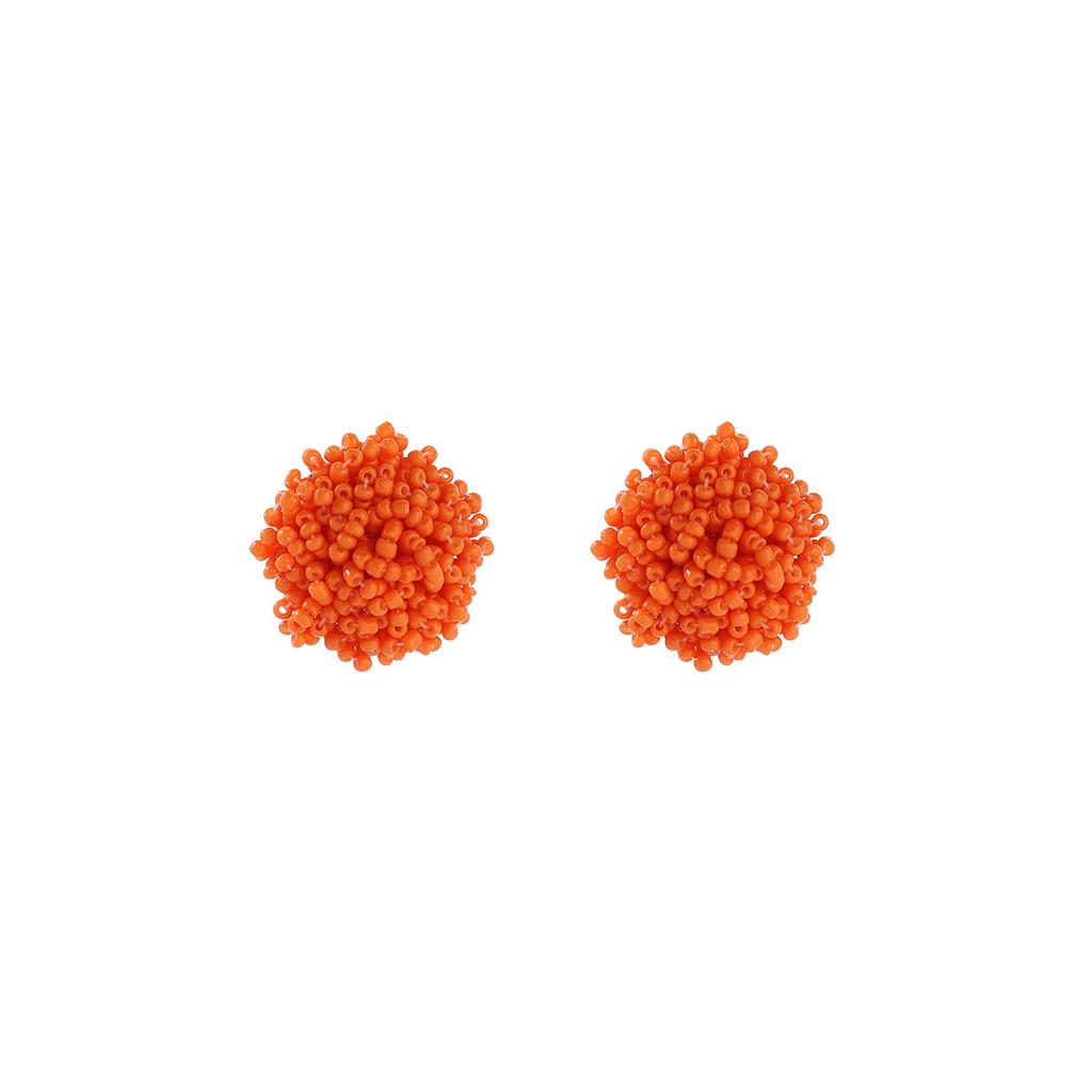 Summer Ethnic Style Bohemian Rice Bead Temperament Stud Earrings, Simple Niche Retro Handmade Earrings