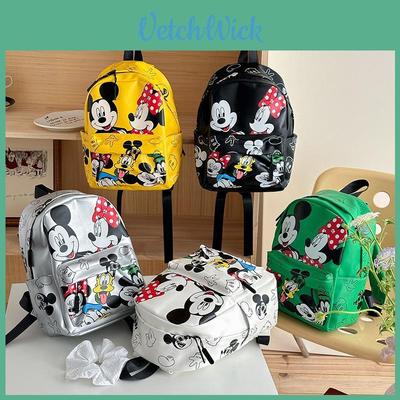 Mickey Maus Kinderrucksack Cartoon-Druck Atmungsaktiv Pu Kindergarten Schultasche Für Kinder