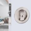 Sliding Door Lock Bathroom Kitchen Sliding Door Double Hook Lock Embedded Hidden Sliding Wooden Door Silver Single Hook Lock