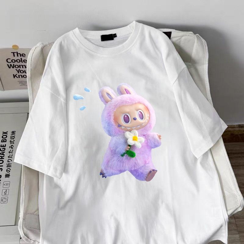 Damenbekleidung | Großes T-Shirt labubu Mode lässiges Oberteil