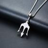 Vintage Neptune Poseidon Trident Pendant Stainless Steel Ancient Greece Amulet Necklace Men Jewelry Gift for Sailor
