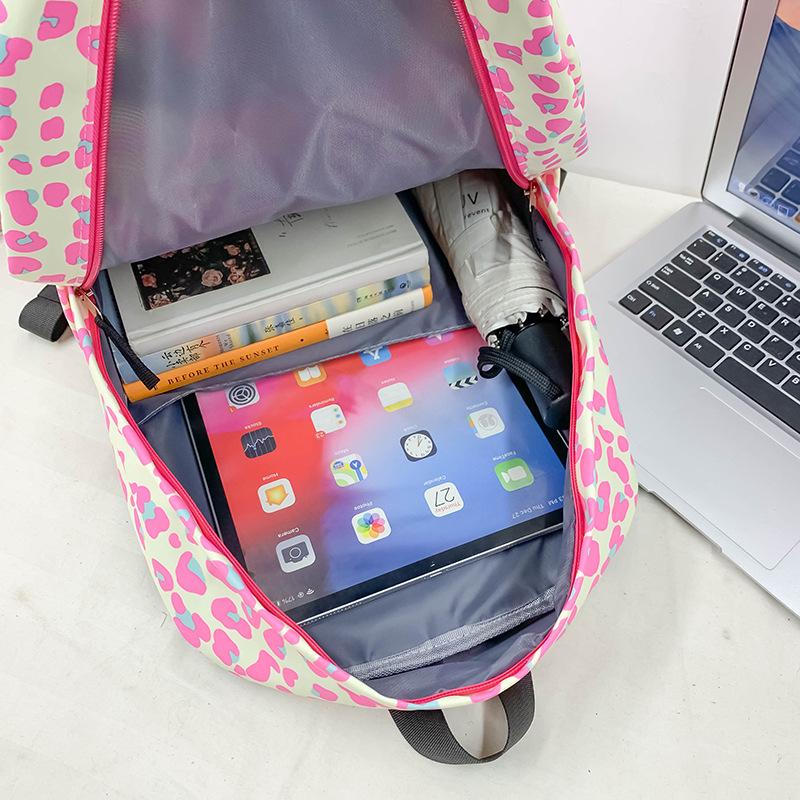 Cartoon Cute Casual Backpack for Middle School Students Large Capacity Fashionable Pink Soft Girl Backpack